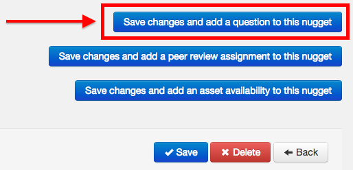 Editing an existing pill to add a question